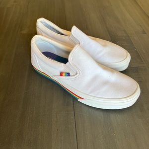 Rainbow Classic Vans Slip on